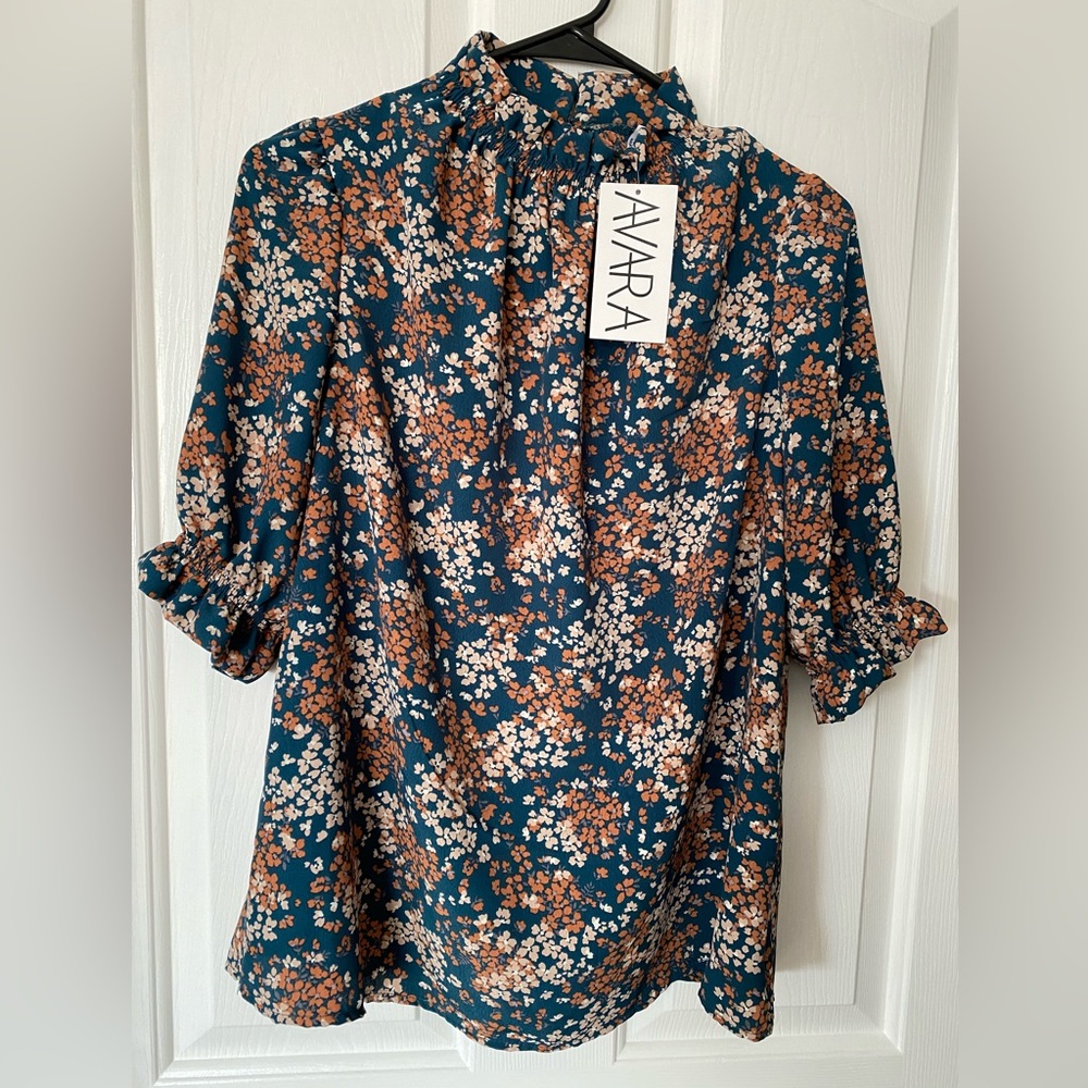 AVARA Bonnie Teal Blouse